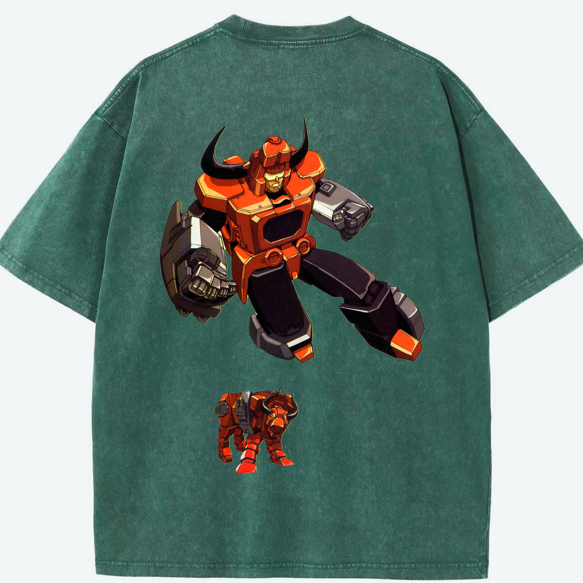（画像用）  綿100% ヴィンテージ風 半袖Tシャツ（背面プリント）